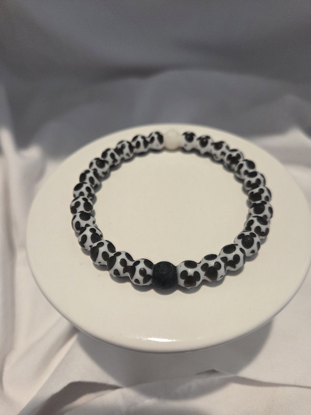Lokai Black and White Mickey Mouse Bracelet